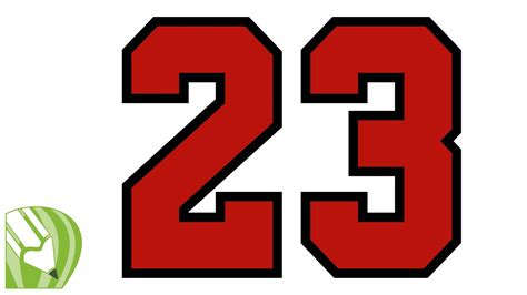 Corel Draw Tutorial - Michael Jordan Number 23 Logo - YouTube