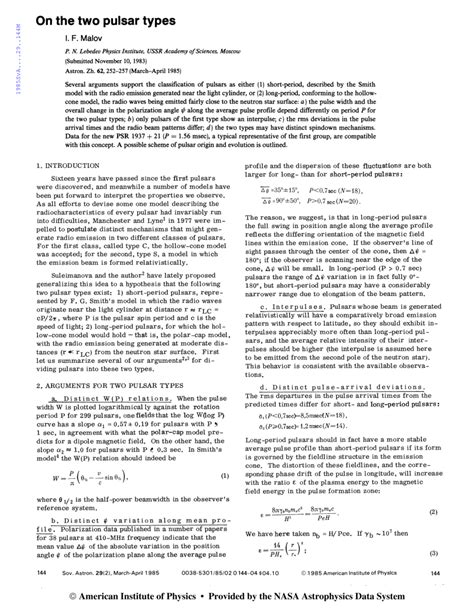 (PDF) On the two pulsar types