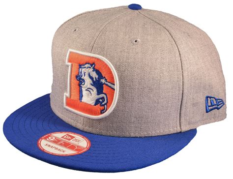 Denver Broncos New Era Retro Custom Gray Adjustable Snapback Hat | New ...