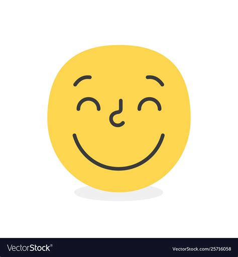 Trendy enjoy emoji smile eps10 Royalty Free Vector Image