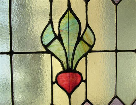 Stained Glass Transom Window - Wooden Nickel Antiques