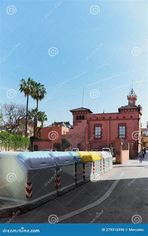 Viladecans - May 27, 2023: Side View of the Castle-shaped Building that ...