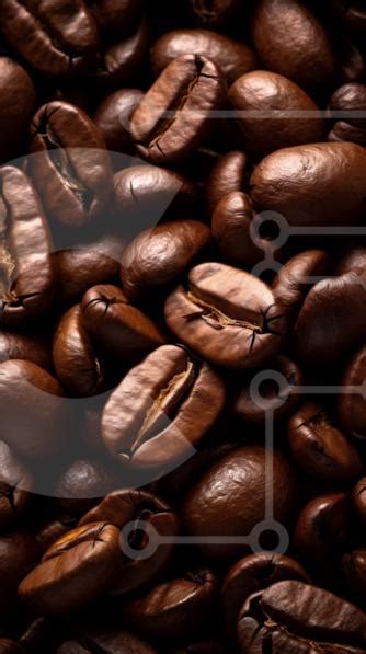 Dark Roasted Coffee Beans in Black and White stock photo | Creative Fabrica