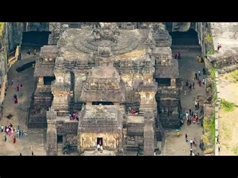 Aerial view of Kailasha Temple at Ellora, Maharashtra, India. - YouTube