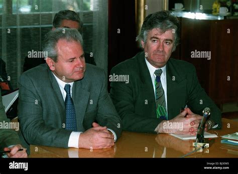 SLOBODAN MILOSEVIC & RADOVAN KARADZIC AT BOSNIAN PEACE TALKS GENEVA 24 ...