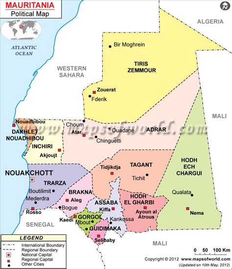 Mauritania africa map – Artofit