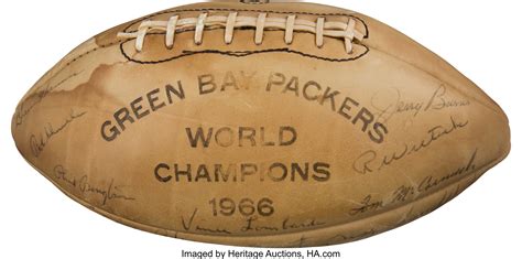 1967 Green Bay Packers Team Signed Football - Super Bowl II | Lot ...