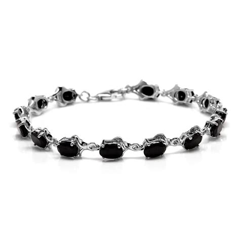 black-sapphire-tennis-bracelet-AMAZON | Jewelry Guide