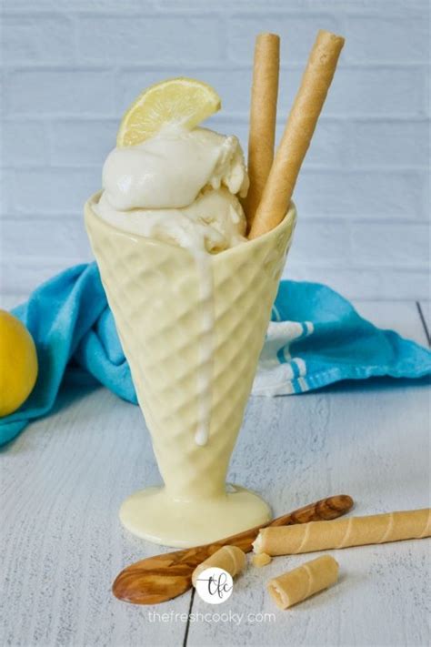 Easy Lemon Gelato Ice Cream Recipe • The Fresh Cooky