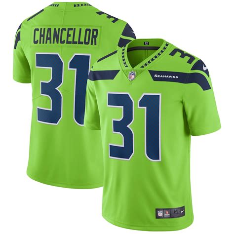 Men's Nike Kam Chancellor Neon Green Seattle Seahawks Vapor Untouchable ...