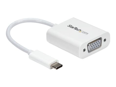 StarTech USB-C to VGA Adapter - White - Walmart.com