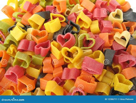 Pasta Italian Heart Shaped Stock Image - Image: 12386711