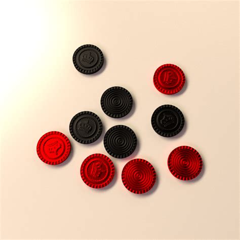 Checkers Pieces 3D Model FBX BLEND DAE - CGTrader.com