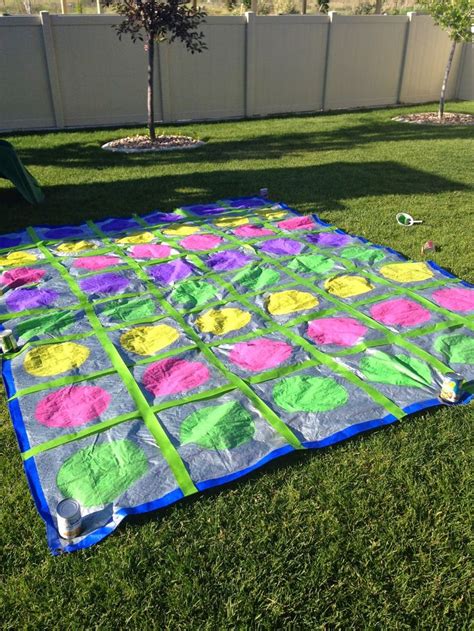 DIY: Giant Yard Twister Game with SHAVING CREAM | Twister game, Kids water party, Graduation ...