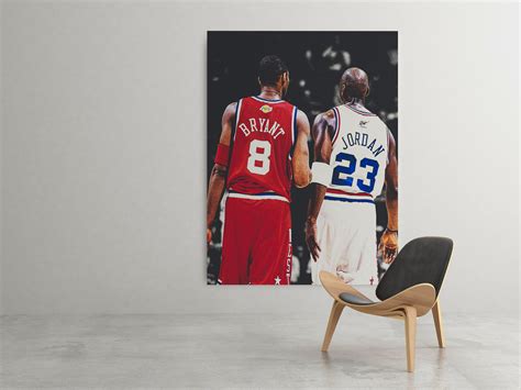 Kobe Bryant and Michael Jordan Poster NBA Posters Man Cave - Etsy