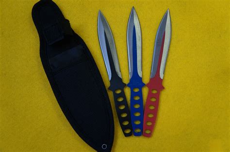 Swordsnblades Spearhead Style Throwing Knives (3 Medium Color)