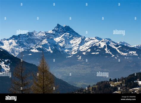 Swiss Alps, Skiing and holiday destination Stock Photo - Alamy