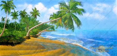 Caribbean Beach Backdrop Rentals | TheatreWorld® Backdrops