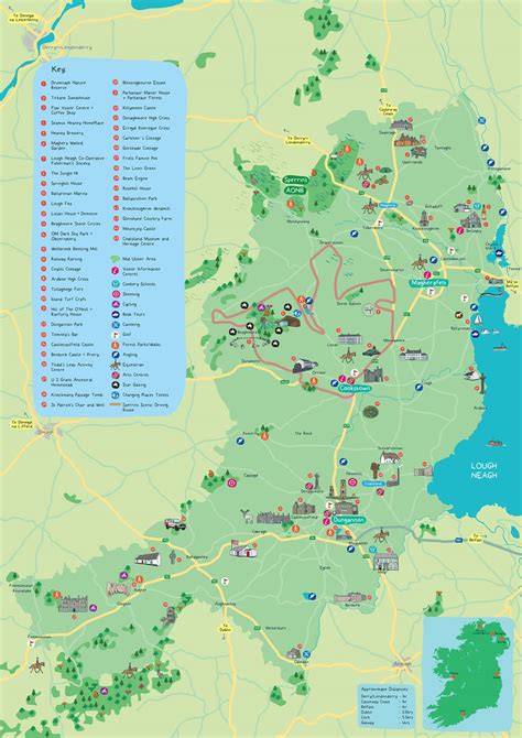 Mid Ulster Tourist Map | Illustrate Your Map