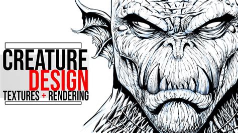 Drawing a Creature Design – Textures and Rendering - Ram Studios Comics