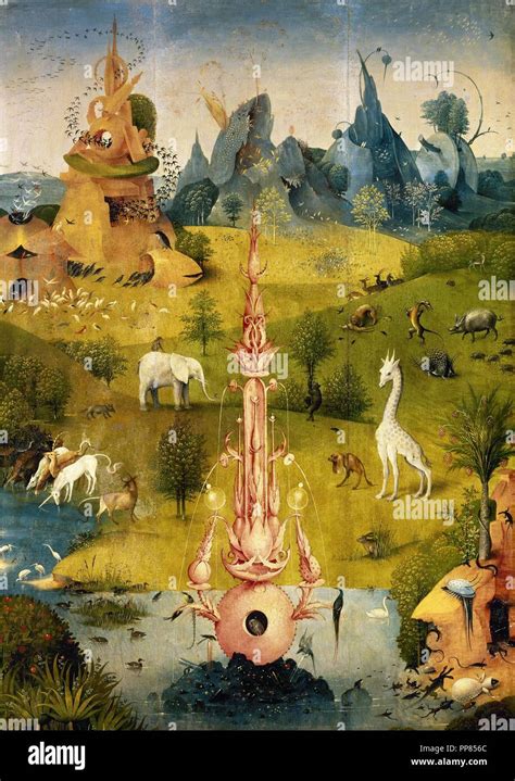 Hieronymus Bosch (c.1450-1516). Dutch painter. The Garden of Earthly Delights, 1500-1505 ...