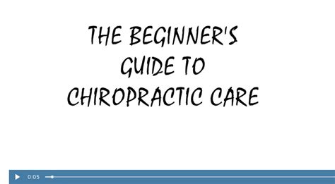 The Beginners Guide to Chiropractic - Video - Chiropractor in Peterborough