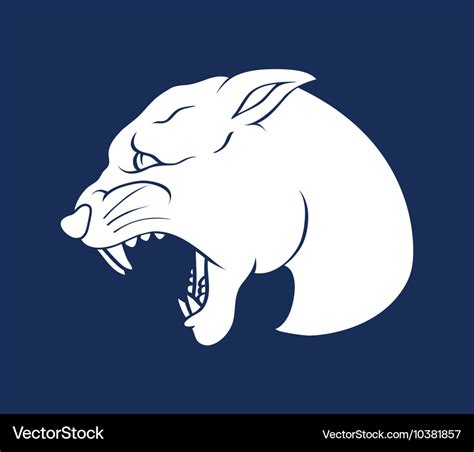 Panther Head Silhouette Royalty Free Vector Image