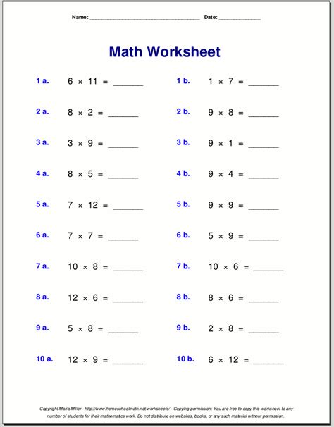 Multiplication Worksheet Grade 3 : Grade 3 Multiplication Printable ...