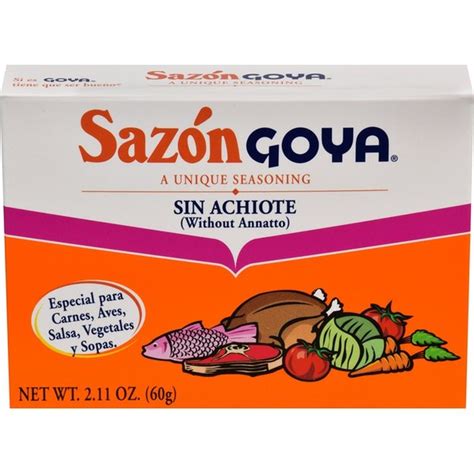 Goya Sazón Seasoning without Annatto (2.11 oz) from FoodsCo - Instacart