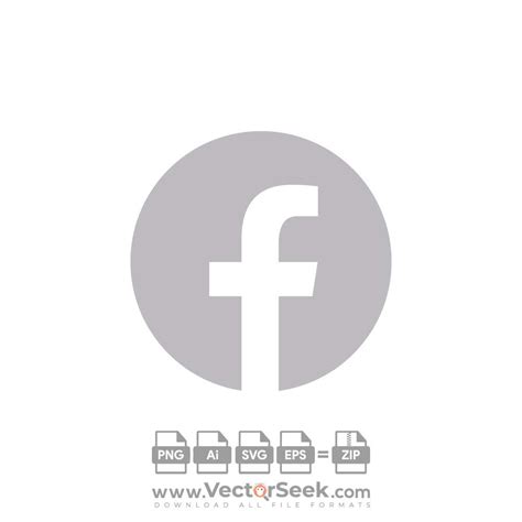 Grey Facebook Icon Vector - (.Ai .PNG .SVG .EPS Free Download)