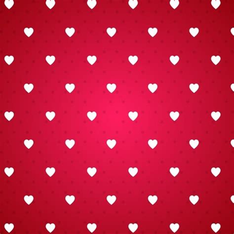 Free Vector | Red background with a pattern of white hearts