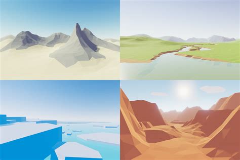 Low Poly Modular Terrain Pack | 3D Environments | Unity Asset Store