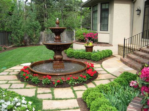 classic shaped landscape fountain design ideas