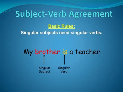 PPT - Subject-Verb Agreement PowerPoint Presentation, free download ...