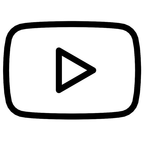 Youtube Outline Vector SVG Icon - SVG Repo