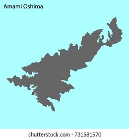 High Quality Map Amami Oshima Island Stock Vector (Royalty Free ...