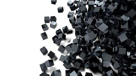 Wallpaper Cube, Glass, Black, 3d, 4k, Abstract - Black And White Abstract Wallpaper Iphone ...
