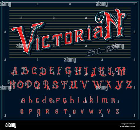 Victorian alphabet in ancient style. Antique old Font for Whiskey label ...