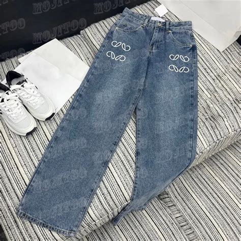 Embroidery Pattern Women Jeans Pants Design Straight Leg Trousers Fashion Hiphop Denim Pant From ...