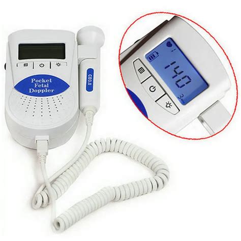 3MHz Blue Contec Sonoline B LCD Display Baby Heartbeat Tones Fetal Doppler Monitor For Pregnant ...