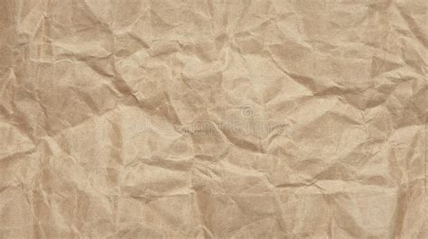 Crinkle Crumpled Kraft Paper Background with Textured Stock Photo ...