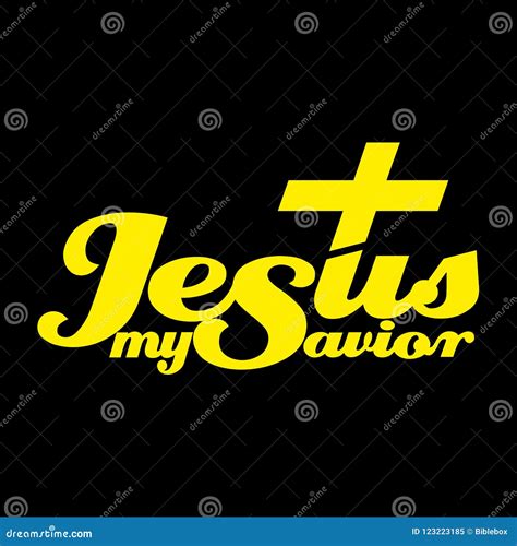 Christian Illustration. Jesus is My Savior. Stock Vector - Illustration ...