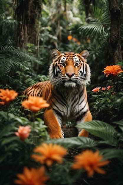 Premium AI Image | Tiger walking in forest