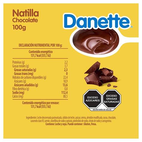 Natilla Danette sabor Chocolate 100g - Justo Súper a Domicilio