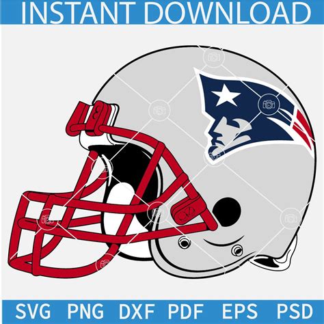 New England Patriots Helmet SVG, New England Patriots Logo Helmet SVG