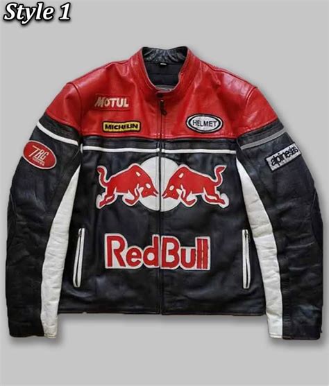 Motorcycle Red Bull Leather Jacket