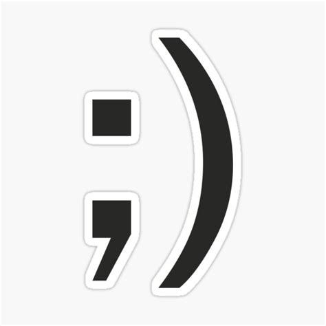 "Winky Face - Text Emoticon/Emoji" Sticker by Platnix | Redbubble