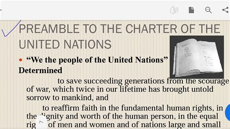 Aims objective & Principles of United Nations, It's Preamble & Charter ...