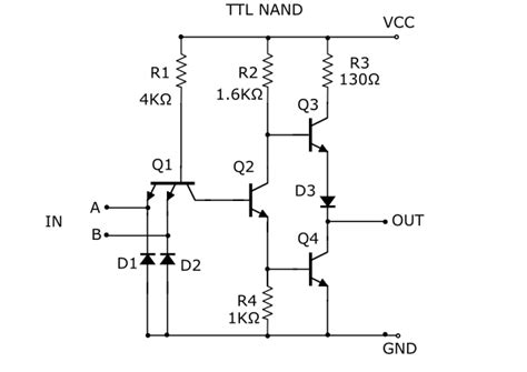 nand - TTL Logic Gate Resistor Values - Electrical Engineering Stack ...