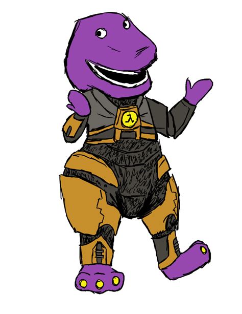 Barney in an HEV Suit by BrightRedPhoennix on DeviantArt